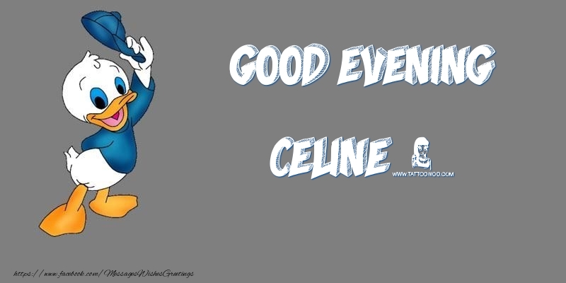 Greetings Cards for Good evening - Good Evening Celine